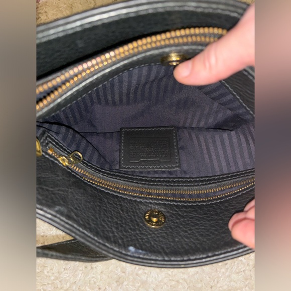 Vintage Coach Sonoma Pocket Zip Natural Grain Handbag - Picture 8 of 10